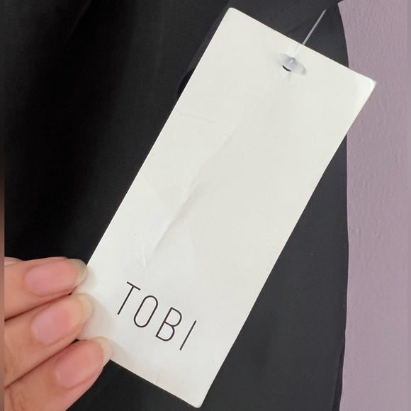 TOBI Madeline Mini Wrap Black Skirt - Picture 2 of 5